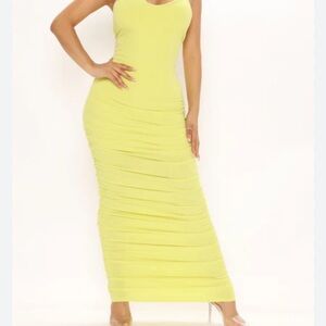 Elegant Lime Maxi Dress